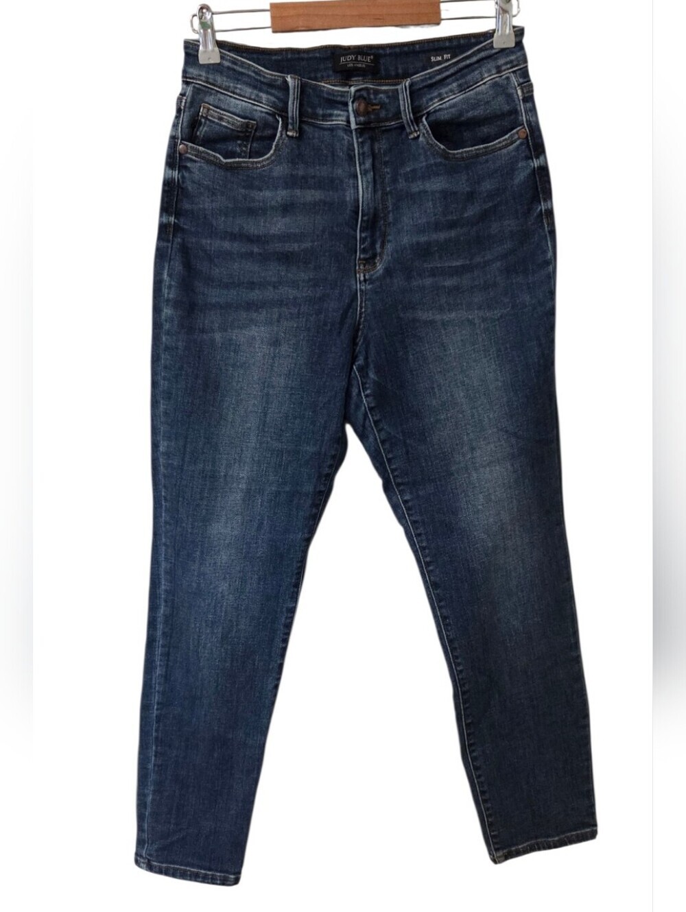 Judy Blue Slim Fit High Rise Stretch Jeans Women's Size 11/30 Medium Wash Denim